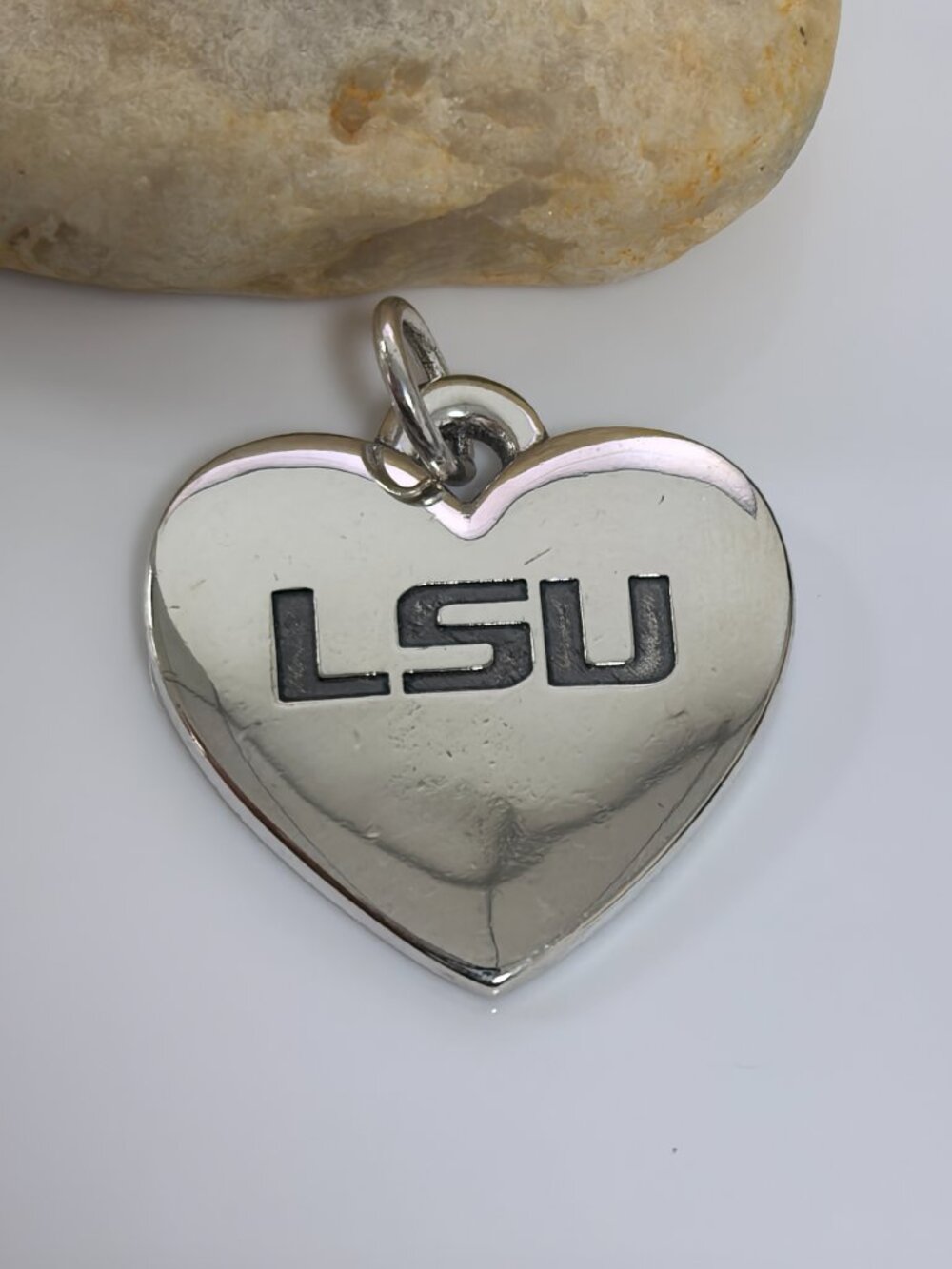 James Avery Louisiana State University Small Heart Charm, S925 Silver Jewelry